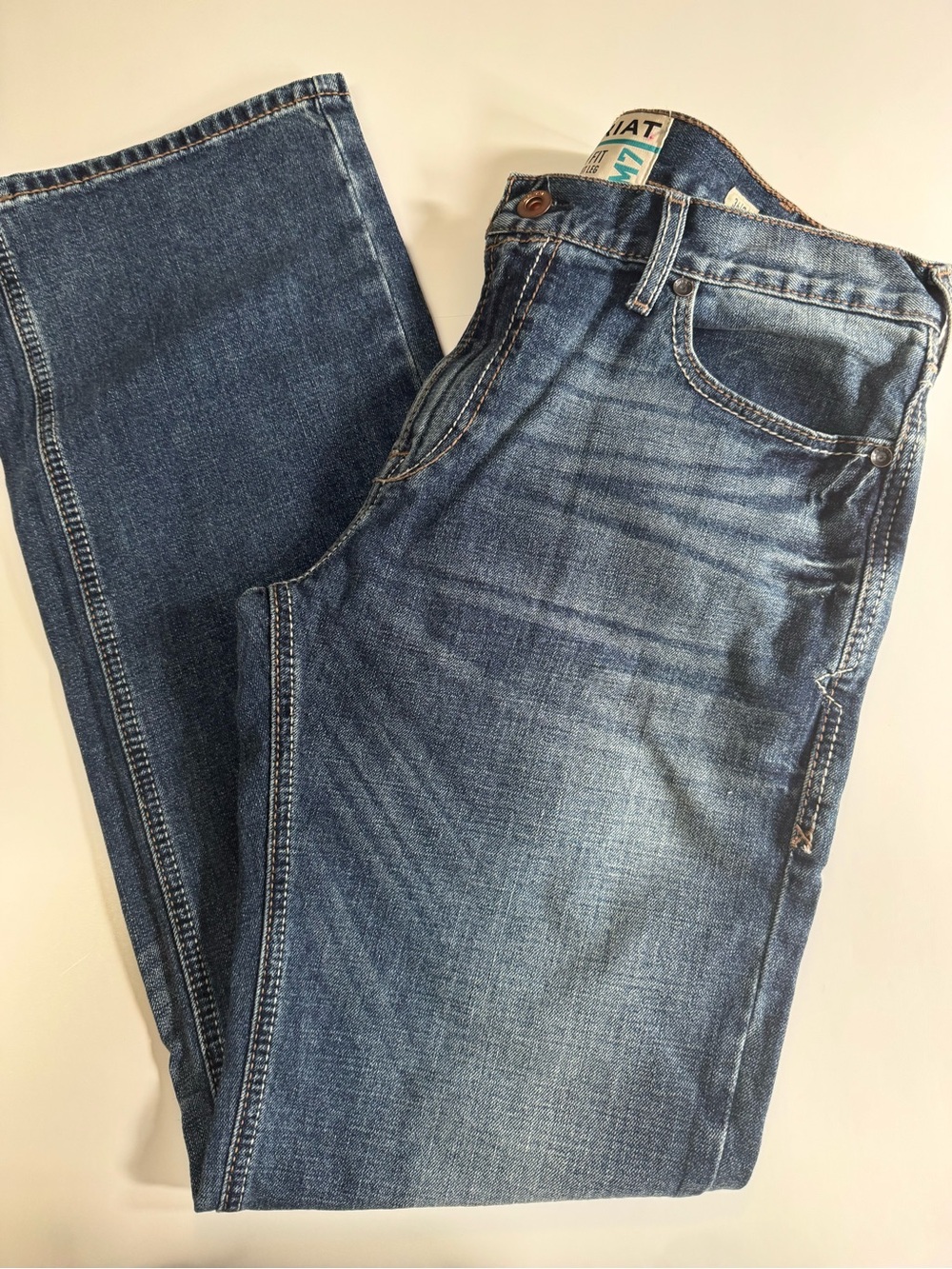 NWT! Ariat M7 Mens Slim Fit  Straight Leg Jeans 36x34 Work Stretch Medium Wash